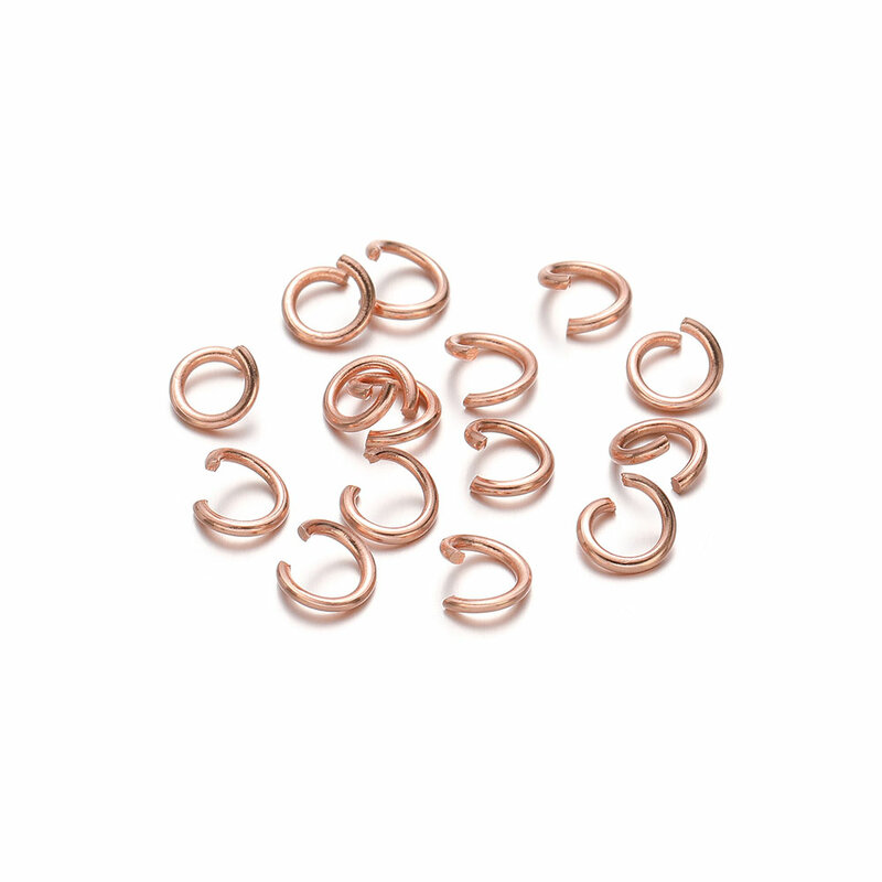 200-100Pcs Single Loops Jump Rings Stainless Steel Open Circle Rings Connectors for DIY Bracelet Jewelry Making Wholesale