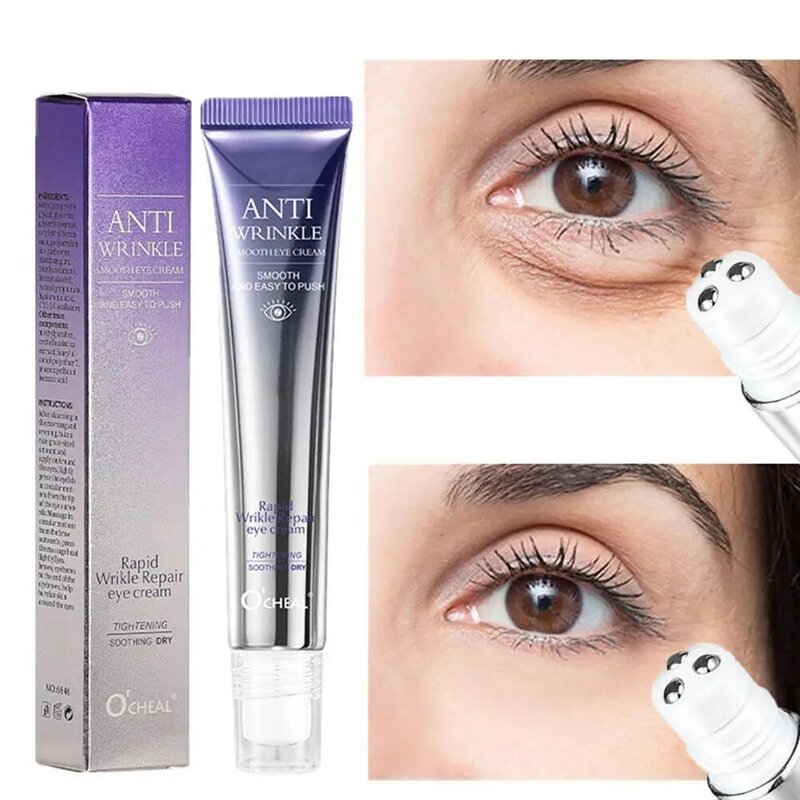 Rollerball Eye Anti-Wrinkle Cream Moisturizing Hydrating Lines Eye Bags Essence Eye Firmness Eye Lighten Massage Nourishing R6T1