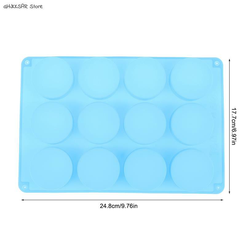 12 Holes Cake Silicone Mold Baking Pastry Chocolate Pudding Mould DIY Muffin Mousse Ice Creams Biscuit Cake Decorating Mold Tool