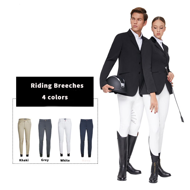 Pantalones de equitación ecuestres para mujer y hombre, pantalones de equitación, color caqui, Unisex