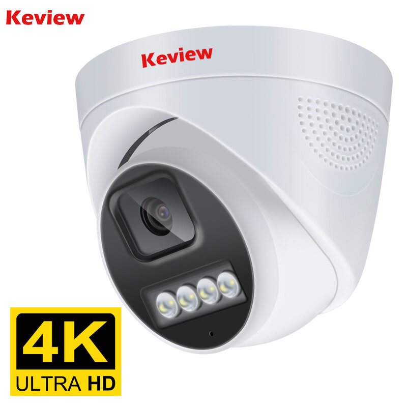 Cámara de seguridad IP 4K de 8MP, videocámara POE con Audio H.265, Onvif, gran angular, 2,8mm, IA, visión nocturna a Color, videovigilancia CCTV para el hogar