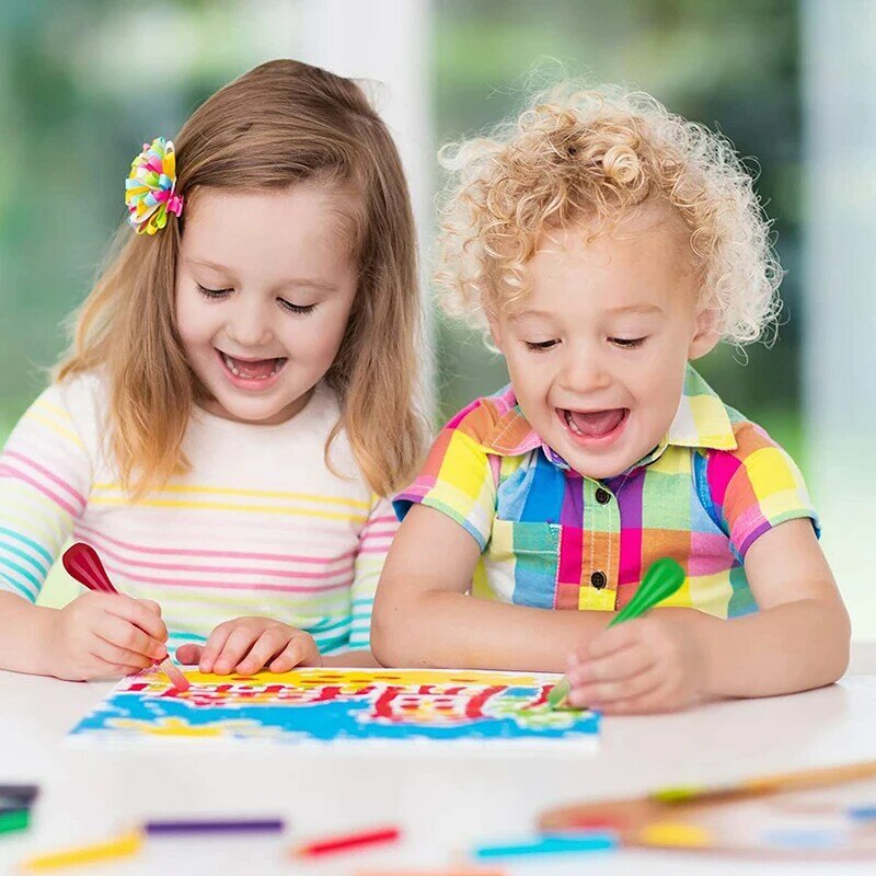 4 Trẻ Em Bút Lông Jumbo Trẻ Em Nghệ Sĩ Lông Bút Lông Có Thể Giặt Đầm Bé Tempera Bàn Chải Cho Trẻ Em Tranh