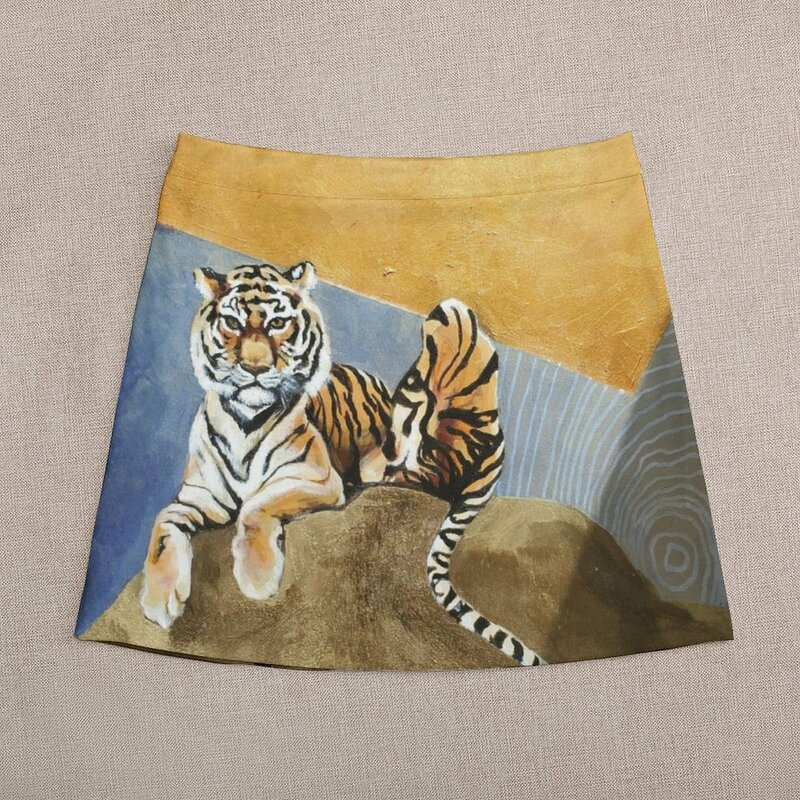 Mini jupe tigre Gateway pour femmes, jupe courte