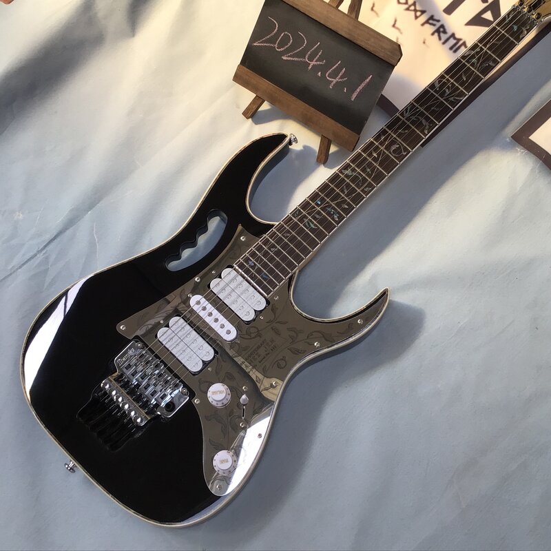 Gitar listrik mahoni hitam badan berlekuk Rosewood Universal ukuran gratis pengiriman, pengiriman langsung