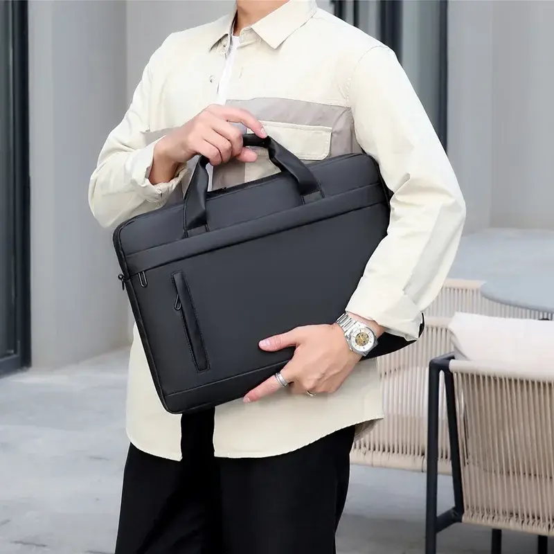 Tas kantor kulit bisnis terkenal, tas kantor PU tas bahu Laptop tinggi 14 merek, tas kulit bisnis terkenal, tas 2023 pria