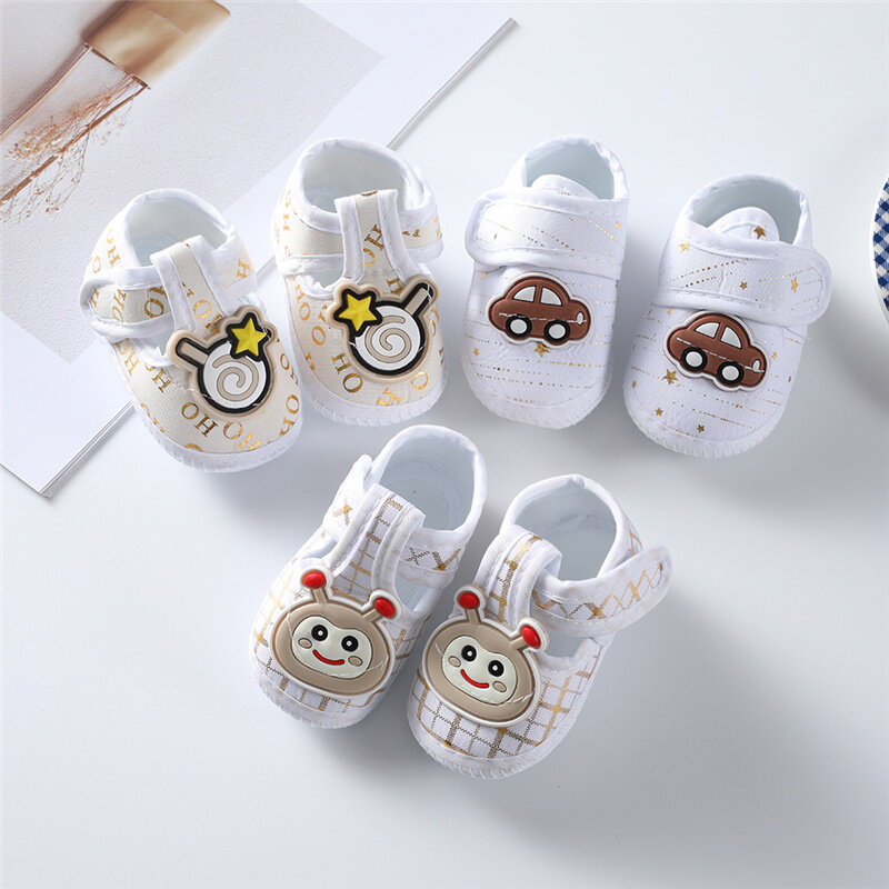 Chaussures en coton doux pour bébé, souliers pour enfant, nouveau-né, fille, garçon, premiers pas, 0 à 12 mois, printemps