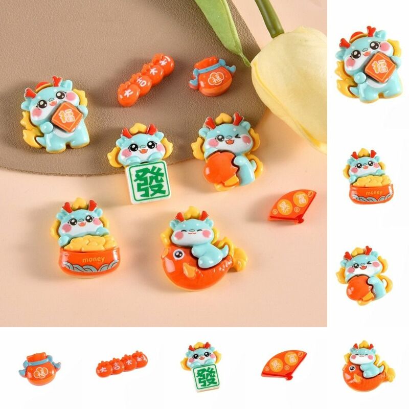 Fortunate Chinese Dragon Accessories Cabochons Resin Cartoon Resin Phone Patch Phone Deco Parts DIY