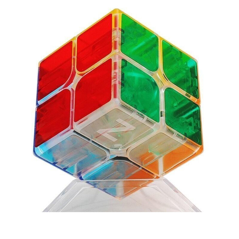 Cubo mágico liso transparente para adultos, velocidade profissional, mini quebra-cabeça antistress, jogo educativo, menino, perfomance, 2x2, 3x3