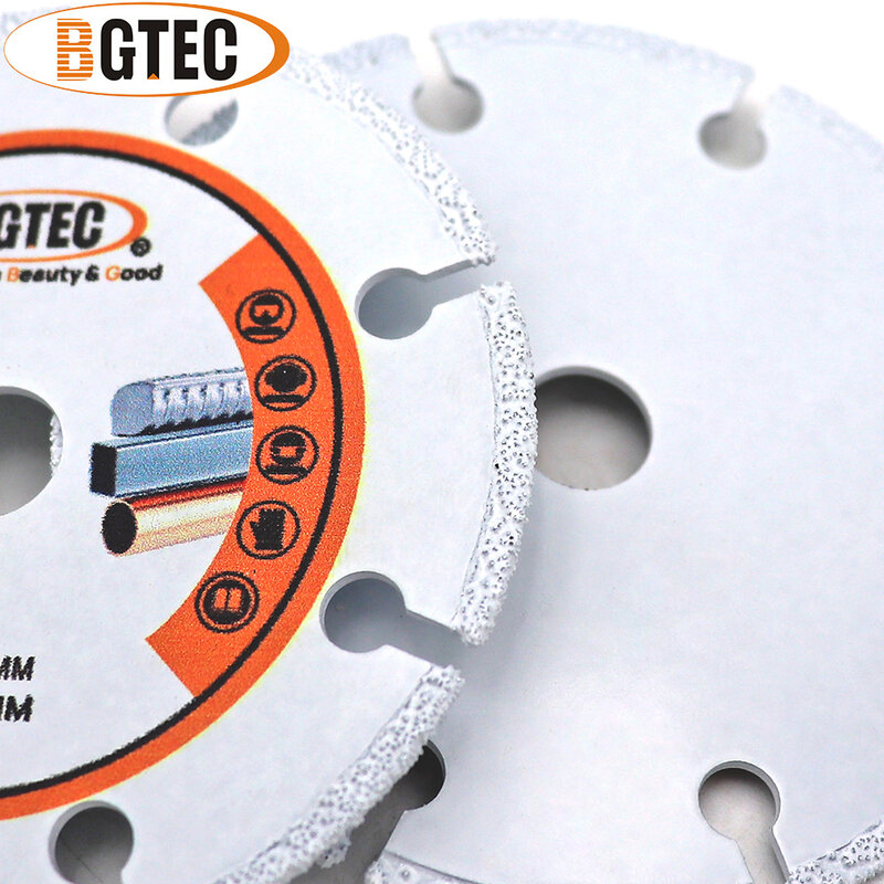 BGTEC-Mini amoladora angular de disco de corte de Metal de diamante, hoja de sierra de 3 pulgadas, acero inoxidable, demolición de ladrillos, Dia75mm, 1 unidad