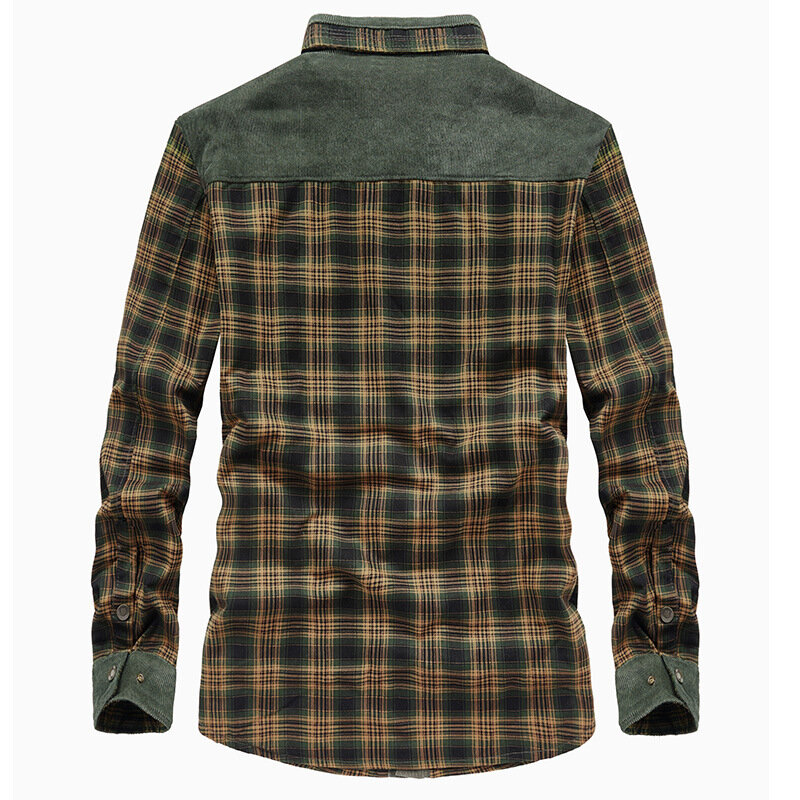 2022 유행 긴 소매 기본 캐주얼 셔츠 재킷, 두꺼운 면화 따뜻한 남성 가을 겨울 재킷 하라주쿠 격자 무늬 코트 재킷 남성