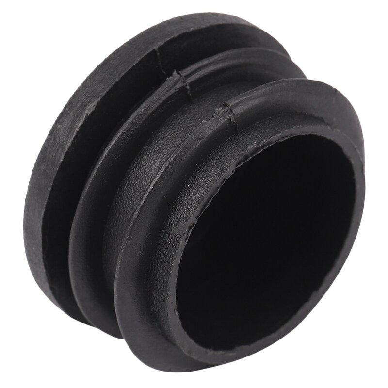 Plástico preto 35mm diâmetro blanking tampas de extremidade tubo redondo inserção 5 pces