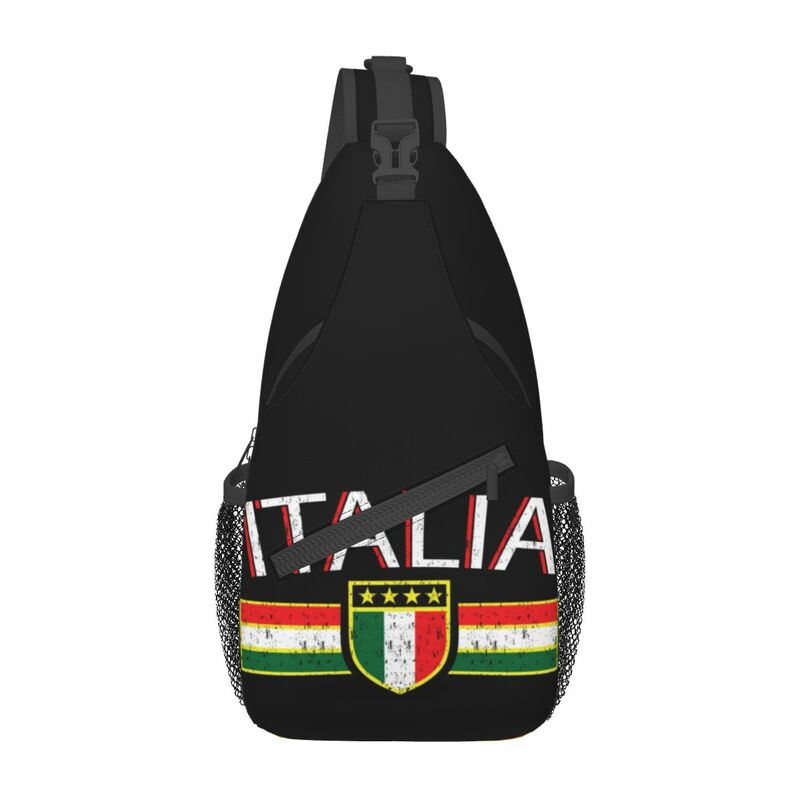 Itália Bandeira Italiana Pequeno Sling Bag Peito Crossbody Ombro Sling Mochila de Viagem Caminhadas Daypacks Bookbag Casual
