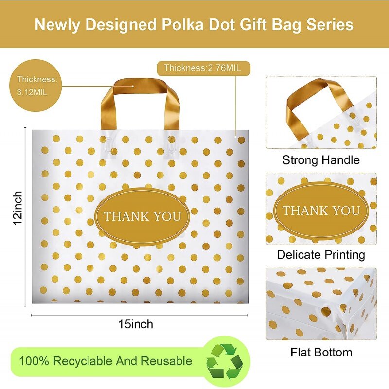 Bolsas de plástico para productos personalizados, bolsas de plástico para Boutique, pequeñas empresas, venta al por menor, gracias, logotipo personalizado, Shoppi