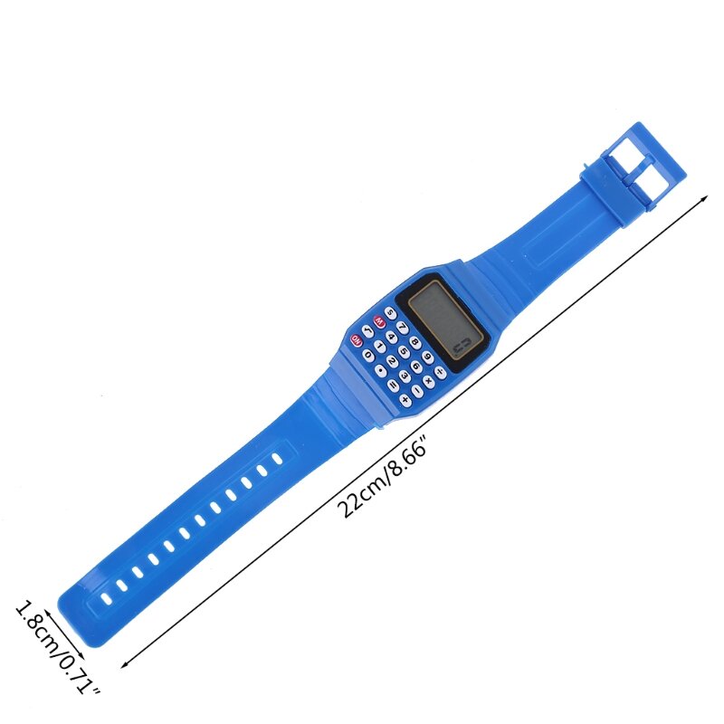 Fad – montre-bracelet en Silicone pour enfants, calculatrice électronique polyvalente avec Date