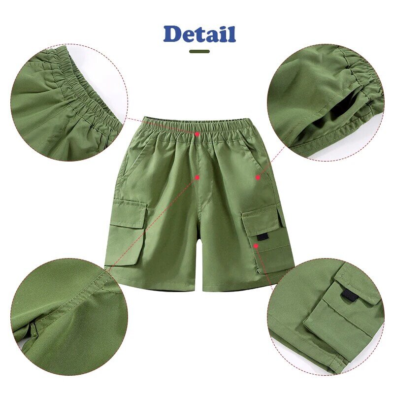 Pantalones cortos deportivos para niños, Shorts cómodos y transpirables, informales, a la moda, para primavera y verano