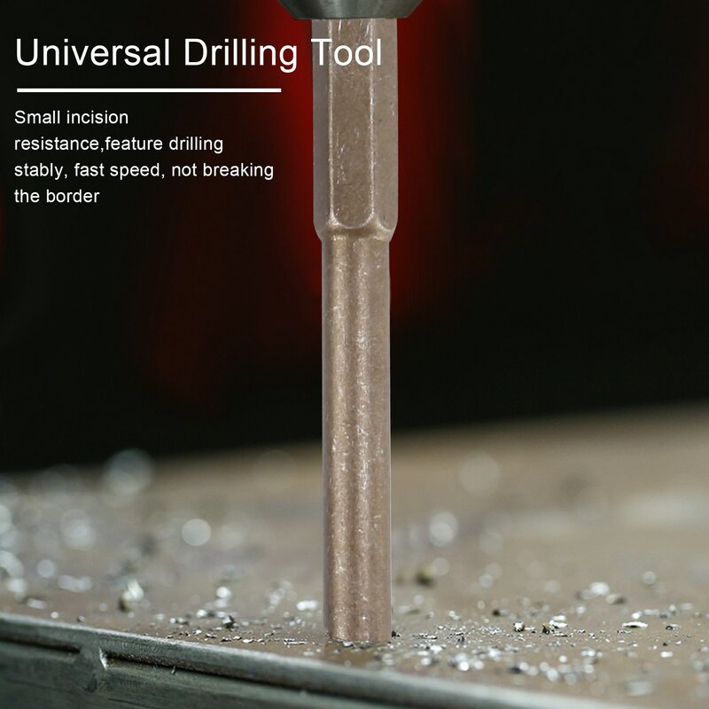5 Pcs Efficient Universal Drilling Tool, Multifunctional Triple-Cornered Cross Alloy Drill Bit Set (3/4/5/6/8mm)