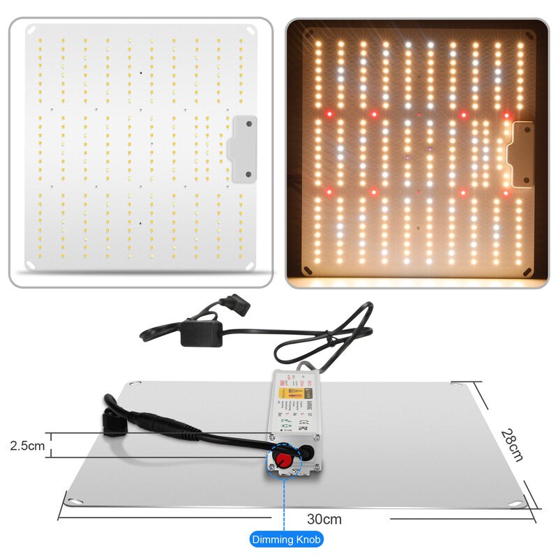 LED Grow Light 800W 700W 600W With Samsung Diode Full Spectrum Silent Quantum Board, Used for Greenhouse Tent Hydroponic Plant