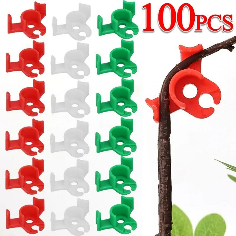 100/10Pcs Plant Clamp Bending Device Flower Vine Branches Plant Stem Training Clips Plant Growth Bender Control Support Clamps