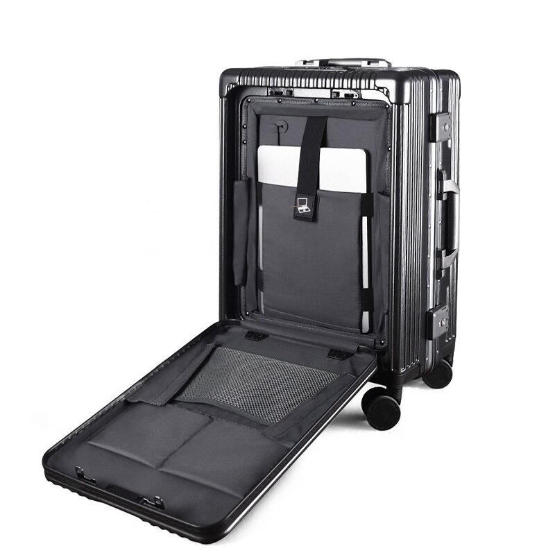 Męskie i damskie wielofunkcyjne przedział bagażowy PC z aluminiową ramą hasło wózek na kółkach uniwersalny pudełko na podróż do ładowania koła