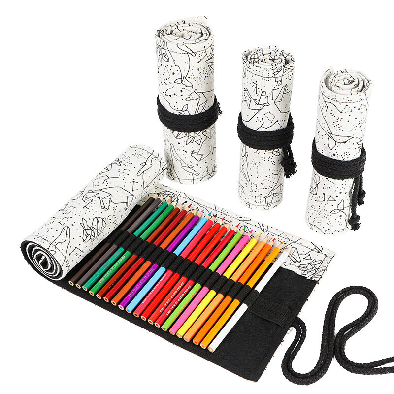 Star Map Knitting Pencil Bag Crochet Pens Container Storage Case Crafts Sewing Paint Brushes Storage Holder,Pens not Included