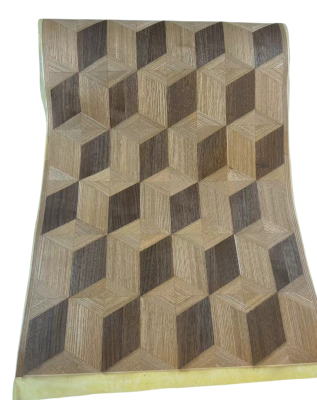 3D wykończenie okleina z naturalnego drewna meble przesuwne pasztet Panel dekoracyjny naścienny okleina patchworkowy makaron o grubości 0.25mm