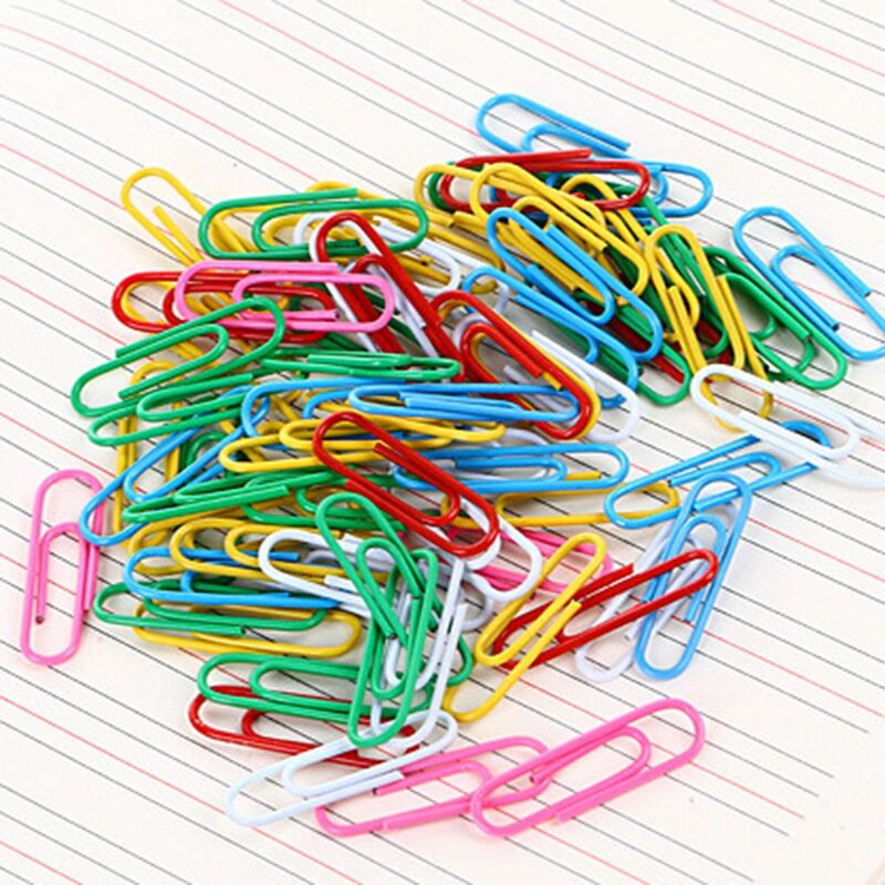 Colorido Metal Binder Clip para estudantes, cores misturadas, escritório e papelaria escolar, marcando clipes de papel, 70pcs