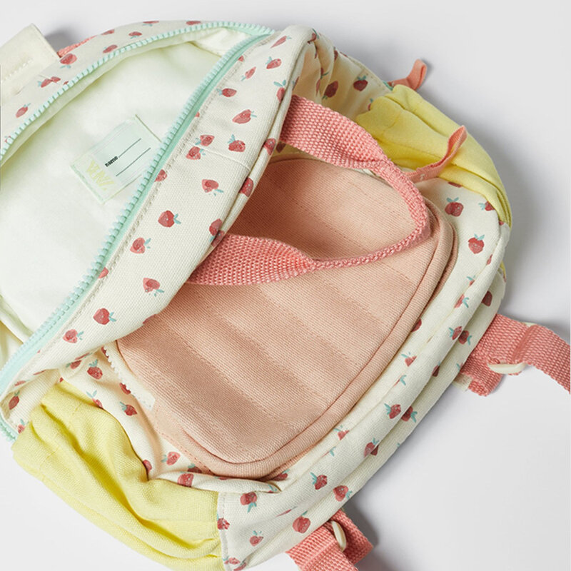 Mochila de fresa con nombre personalizado para niños, mochila escolar con nombre personalizado, bolsos de hombro para la escuela primaria del bebé, bolsas de regalo únicas