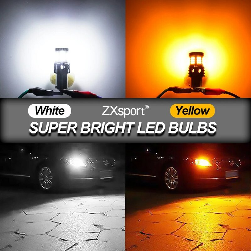 2x Led Lights P21W No Hyper Flash 1156 BA15S BAU15S PY21W T20 7440 Bulb Car Tuning Canbus Turn Signal Lamp Amber Error Free Leds