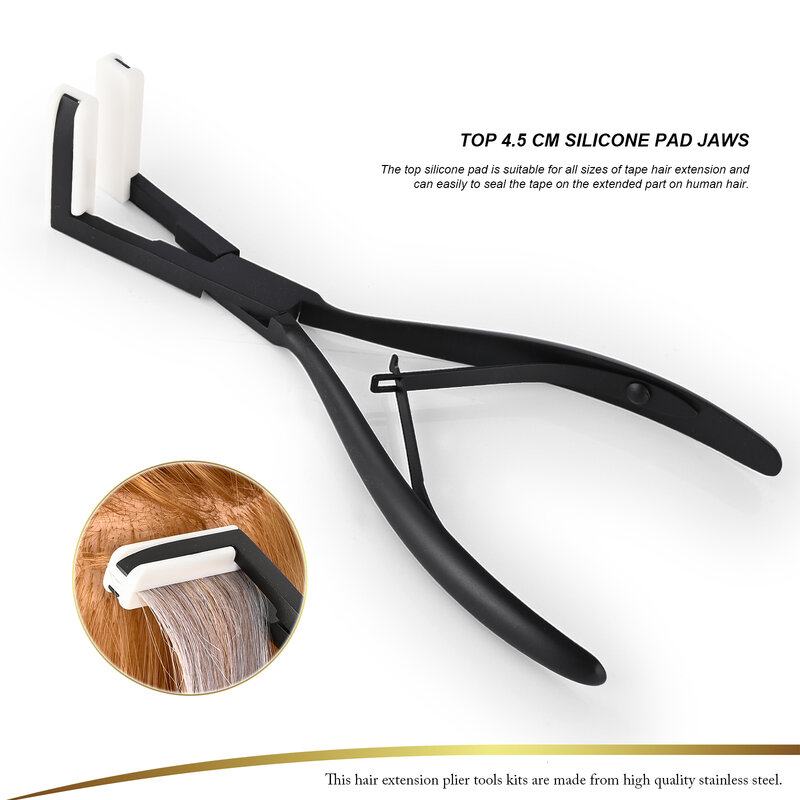 ARLANY-شريط في مجموعة أدوات تمديد الشعر ، كماشة من الفولاذ المقاوم للصدأ ، مزيل الشريط البلاستيكي ، مكشطة ، وصلات الشعر ، حلقة التقسيم