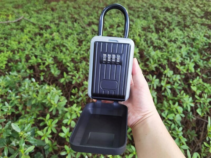 Anti-Theft Waterproof Hook Password Key Box Hanging Password Box Metal Lock Box Outdoor Storage Box