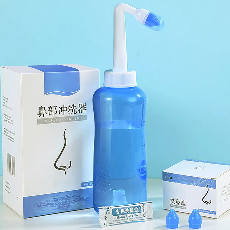 Adulti bambini detergente per lavaggio nasale protezione per il naso pulisce l'umidità bambino adulto evita rinite allergica Neti Pot 300ml