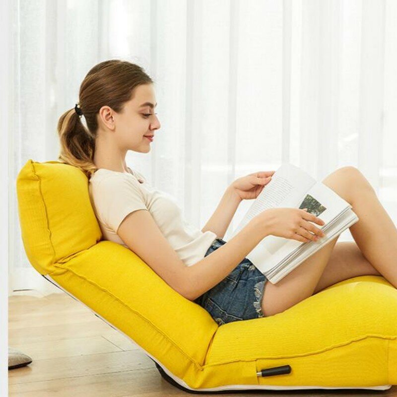 조절식 바닥 의자, 발코니, 베이 윈도우 라운지 의자, 등받이, 14 포지션 접이식 레이지 안락 의자, 패브릭 실내 장식 의자