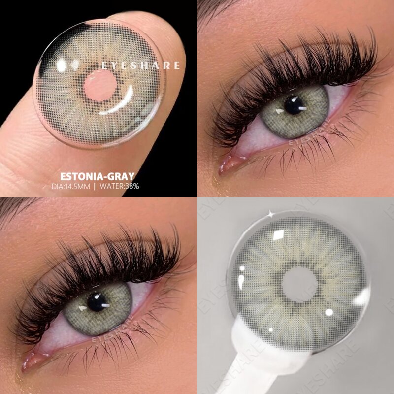 EYESHARE 2 buah mode baru lensa kontak berwarna hijau untuk mata cokelat lensa kontak kosmetik Tahunan lensa kontak biru