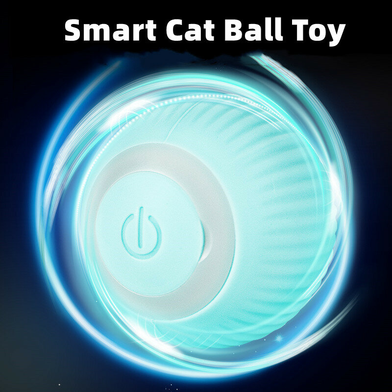 Mainan Bola Kucing Elektrik Mainan Kucing Pintar Bergulir Otomatis Interaktif untuk Pelatihan Kucing Mainan Kucing Yang Bergerak Sendiri untuk Bermain Dalam Ruangan