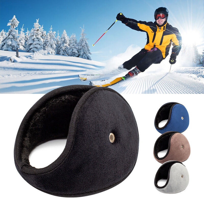 Earmuffs de pelúcia macia para homens e mulheres Ear Muffs à prova de vento Buracos ampliados Protetor de orelha grossa Ciclismo ao ar livre Inverno