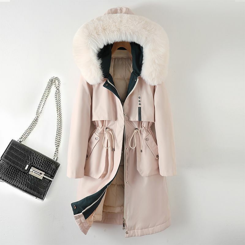 Bawełniany płaszcz zimowy damski odpinany wewnętrzna wkładka jesienne kurtki damskie zimowe 2023 intensyfikacyjne płaszcze odzież damska
