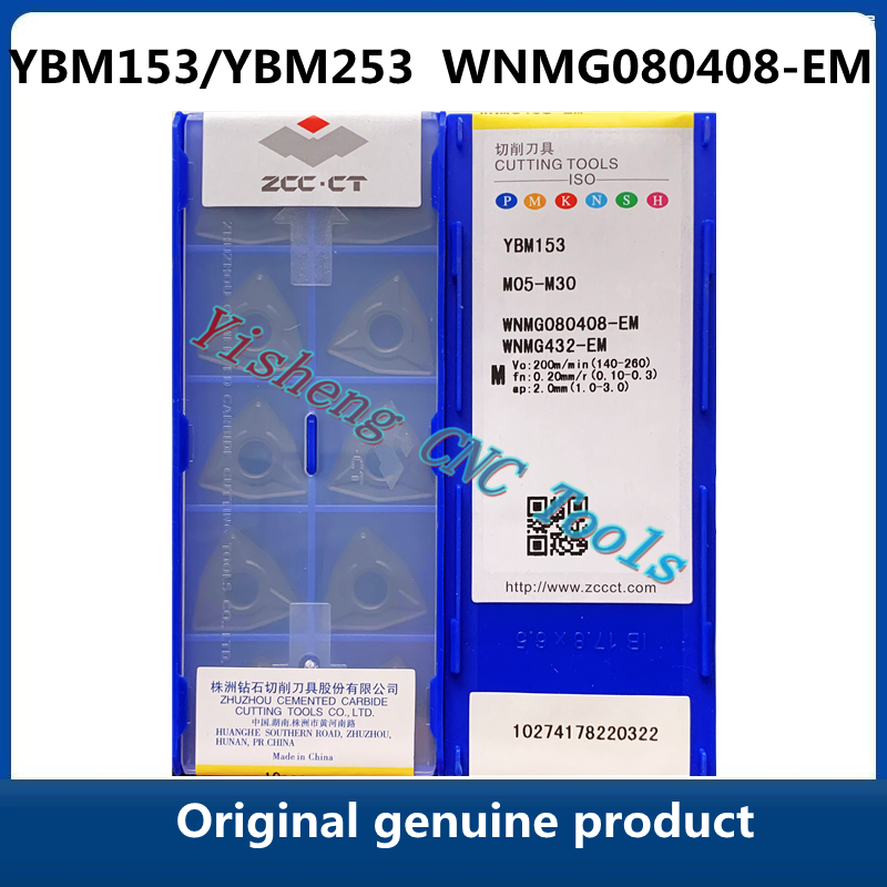 Oryginalny ZCC CT YBM253 WNMG080408-EM YBM153 WNMG węglika wkładki narzędzie tokarskie CNC tokarka narzędzia darmowa wysyłka