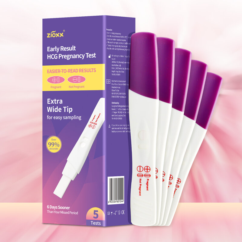 5Pcs HCG Early Pregnancy Testing Stick Pen Adult Female Women Pregnant Rapid Test Private Urine Measuring Pregnancy Test Kit