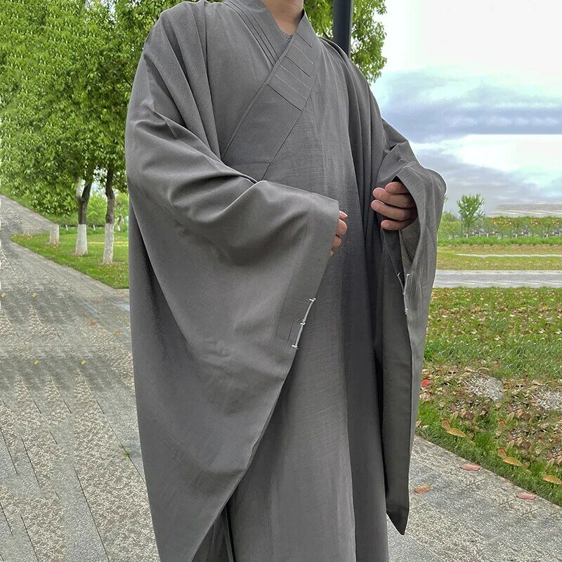 Tradycyjna odzież chiński buddyjski długie szaty dla buddyzmu mnich odzież dla dorosłych mężczyzn Haiqing suknia medytacyjna