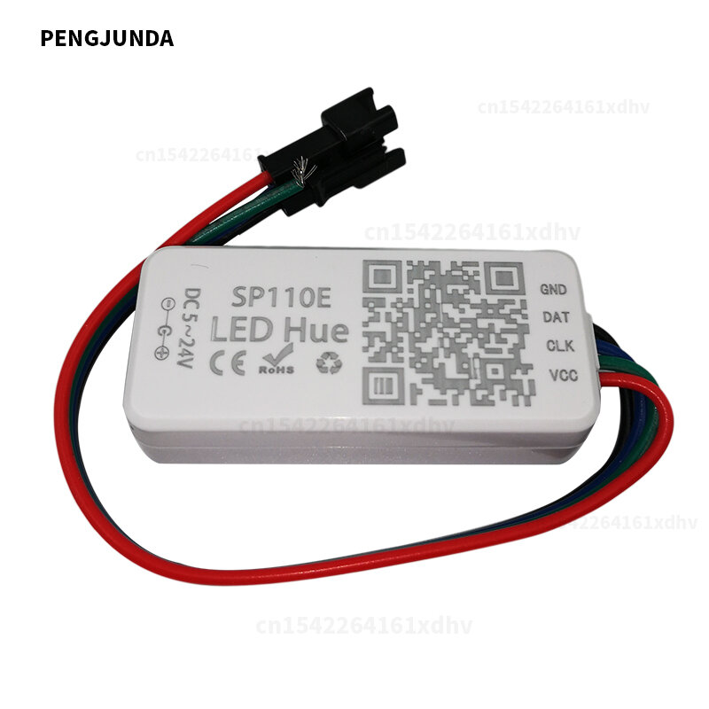WS2812B Strip Led, 5V WS2812 30/60/144 piksel/m RGB lampu LED individual dengan SP110E USB Kit pengontrol Bluetooth