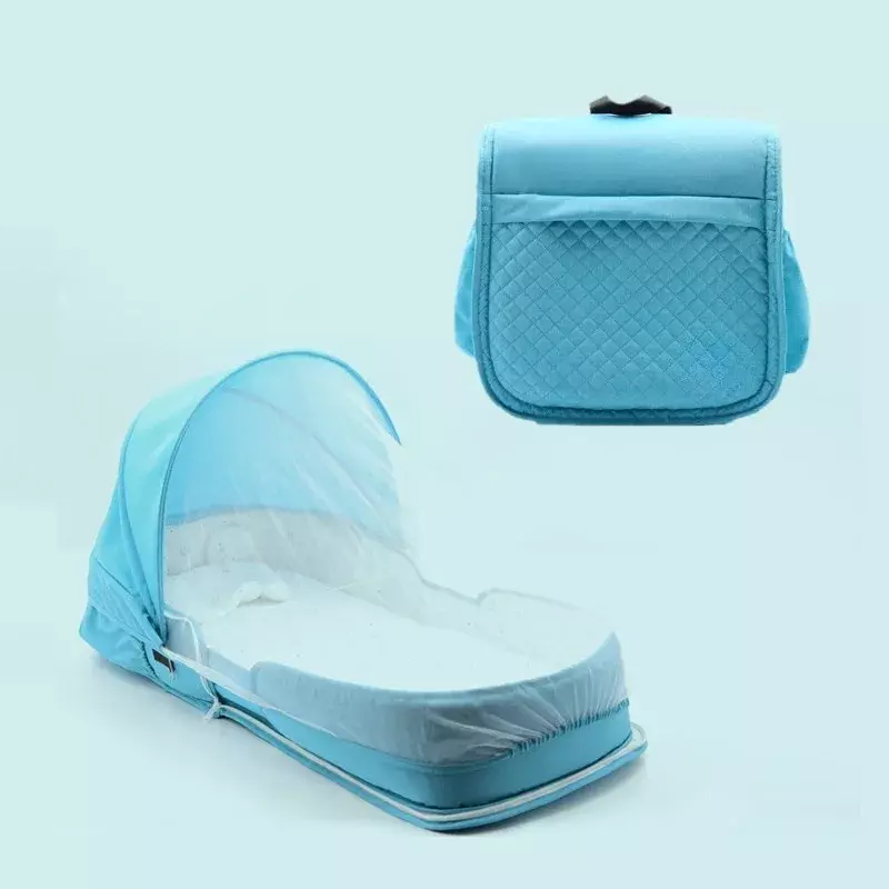 Детская кроватка, Складная портативная Мобильная кровать, биометрическая детская кроватка