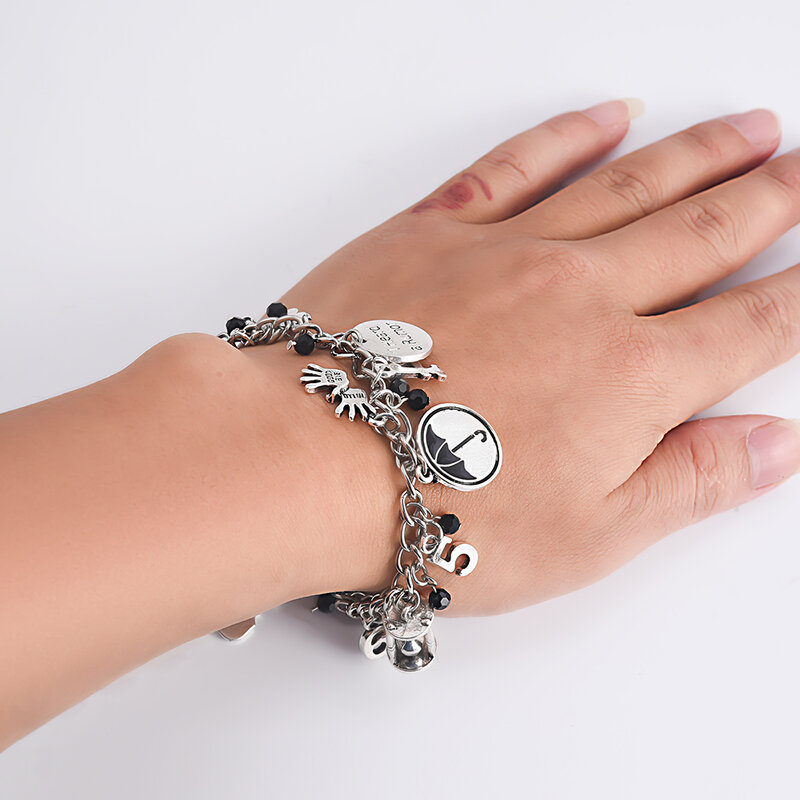 Harong – Bracelet à breloques pour femmes, bijoux tendance pour Couple, amis, chaîne, numéro, parapluie, pendentif fantôme mignon