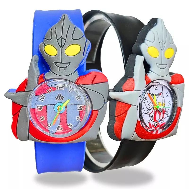 Baby Lernen Zeit Spielzeug Kinder Slap Uhr Silikon 3D Hero Krieger Kinder Quarz Analog Uhren Uhr Junge Studenten Kind Uhr geschenk
