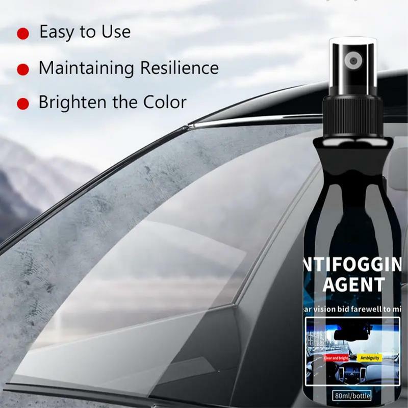 80ml Long-Lasting Auto Anti Fog Spray Windshield Agent For Visors Intensive Anti Mist Agent For Car Windscreen Supplies