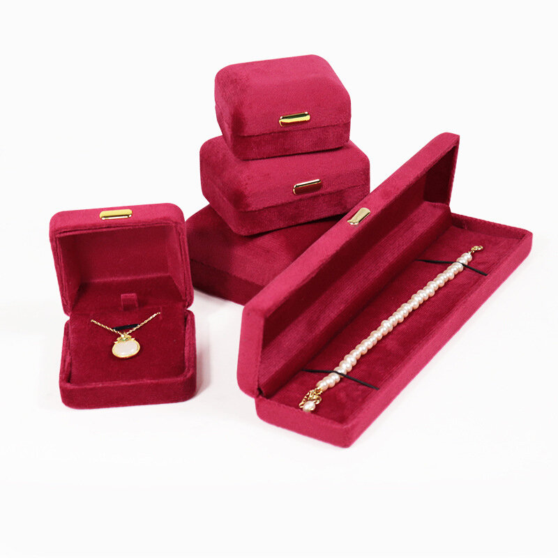 Najwyższej klasy aksamitne ośmiokątne pudełko na biżuterię dla kobiet w stylu Vintage solidny naszyjnik kolczyki pierścionki Peckage etui ekspozytor do biżuterii