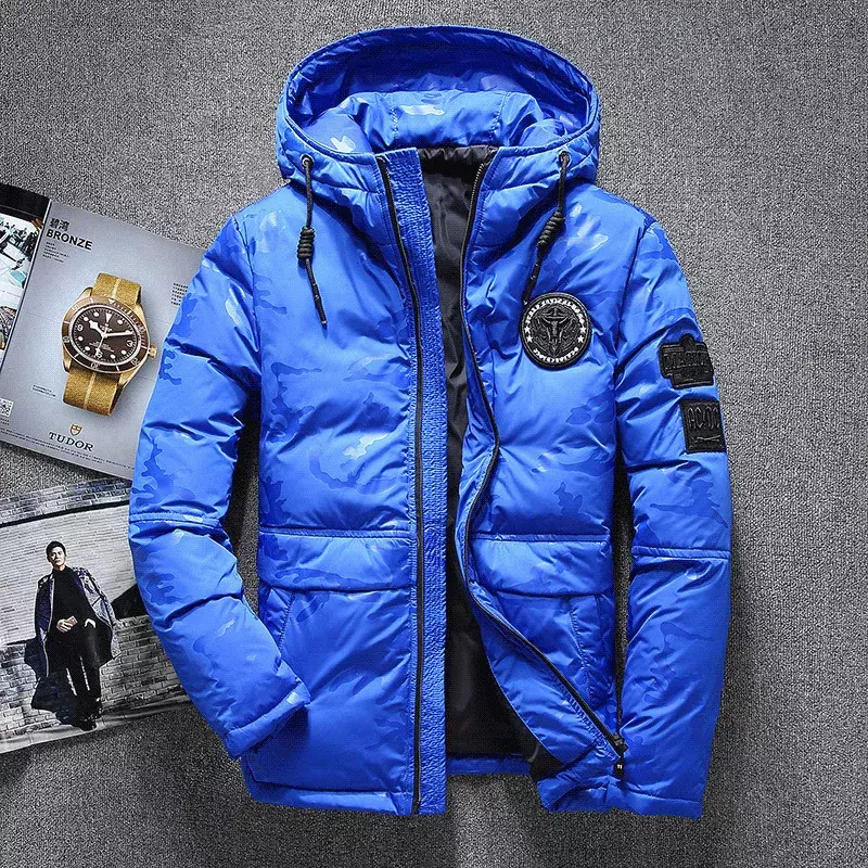 Men Winter Jacket High-quality White Duck Down Jacket Men Casual Warm Thick Hooded Down Jacket Male Large Size Coats Size 5XL