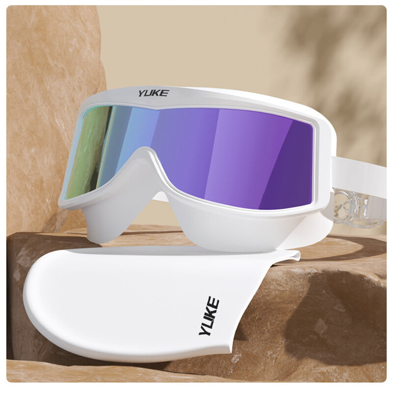 Groot Frame Zwembril Volwassenen Professionele Anti-Fog Waterdichte UV-Bescherming Sport Zwembril Mannen Vrouwen Zwembril