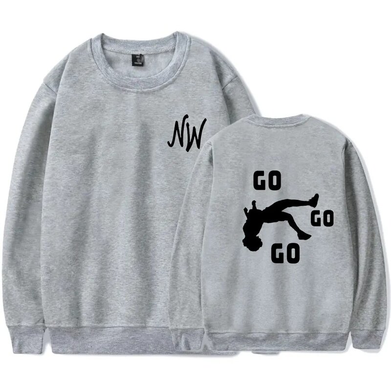Nidal Wonder Go Go Go O-넥 스웨터, 긴 소매 패션 풀오버 의류, 남녀공용