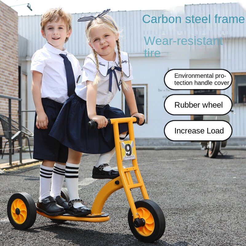 Детский трехколесный велосипед с каркасом из высокоуглеродистой стали