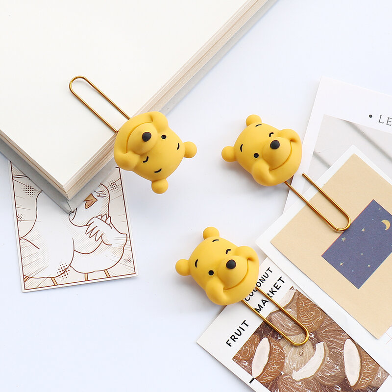 5pcs/lot Kawaii Bear Paper Clip Decorative Bookmark Binder File Clips School Office Stationery Accessories